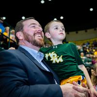 Jeremy Martin at basketball game with his family