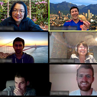 students on a Zoom call