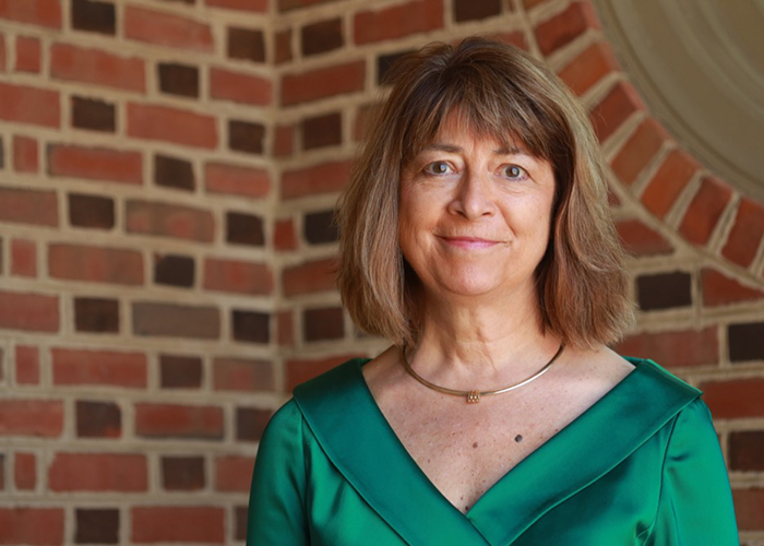 William & 玛丽's new Office of Strategic Cultural Partnerships will be led by long-time university community member Ann Marie Stock. (Photo by Stephen Salpukas)