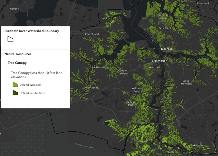 The new EJ Tool offers a wealth of data layers that includes urban tree cover and many other environmental variables.
