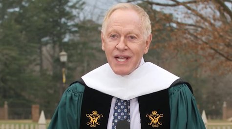 Patrick O’Connell wears academic regalia