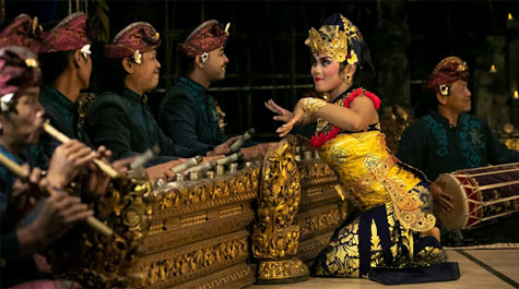 Musicians and dancer in costume
