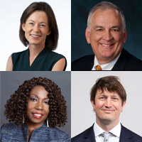 A composite photo of Ardine Williams, John Rathbone, Barbara Johnson and Lincoln Saunders