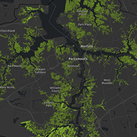 Map display from new online tool's dashboard 