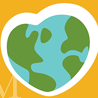 graphic showing heart around the globe