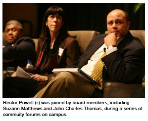 Rector Powell and board members