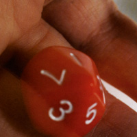 Hand rolling a die