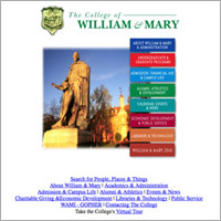 College's First Website
