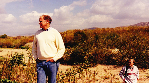 Milliman examines a floodplain