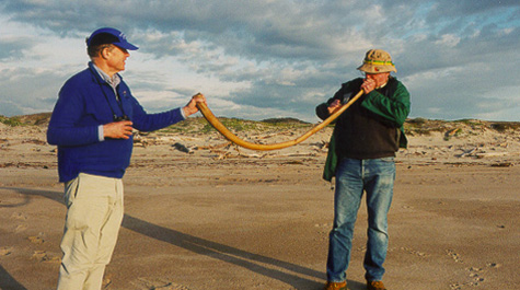 John Milliman with some kelp