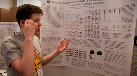 Explaining his work