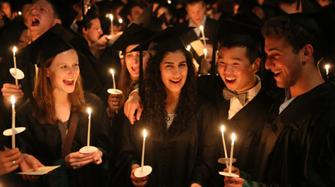 Singing by candlelight