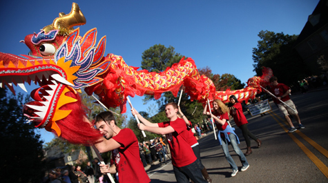 A dragon dance