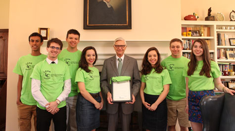 President Reveley honored