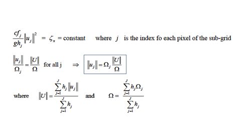 Velocity Equations