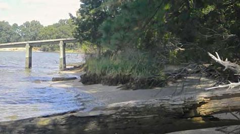 Threatened pier