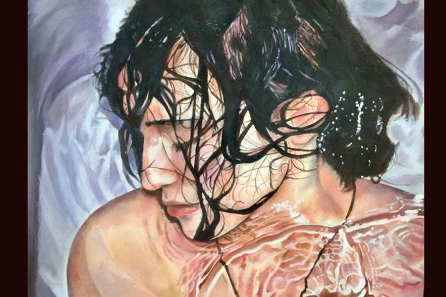"Lost at sea," oil on canvas (Photo courtesy of Norah Peterson)