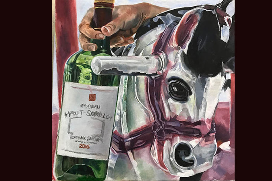 "The things we do for fun," oil on canvas (Photo courtesy of Norah Peterson)