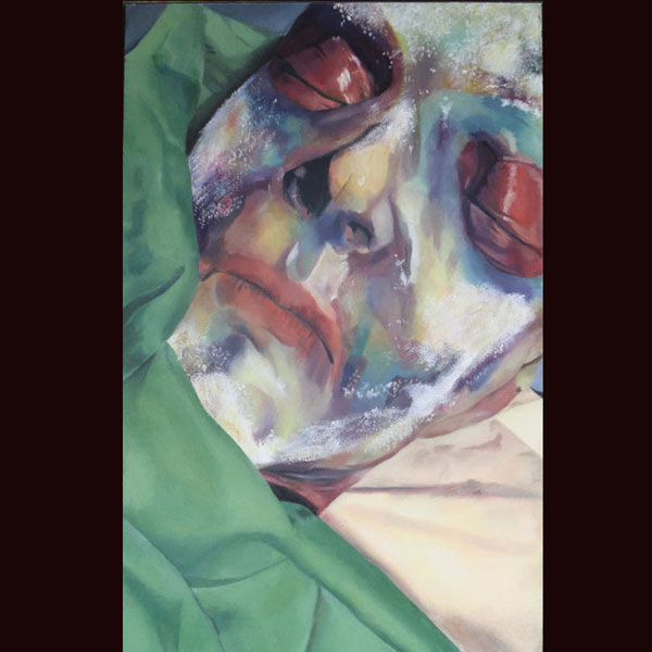 "Bedheaded," oil on canvas (Photo courtesy of Norah Peterson)