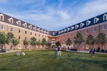 Courtyard perspective from Lemon and Hardy Halls