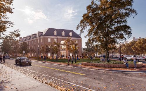 Exterior rendering of Jamestown East from Jamestown Road