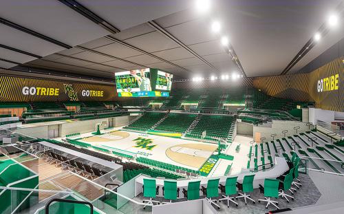 Interior rendering of renovated Kaplan Arena