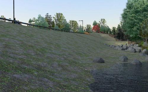 Rendering of new Lake Matoaka Dam