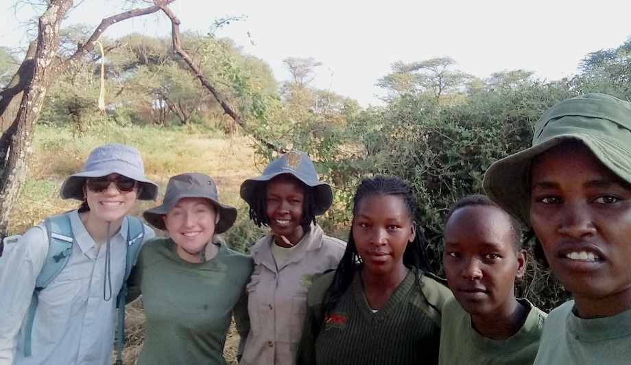 (Clockwise from left) Jana Smith-Perry, Corinne Boyd Cynthia Kileken  out on their first patrol with three SORALO woman rangers. PHOTO: SORALO