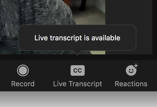 Live Transcript Notification