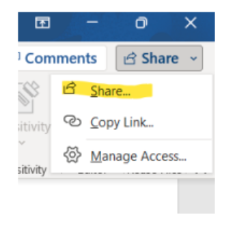 Sharing from an Office App