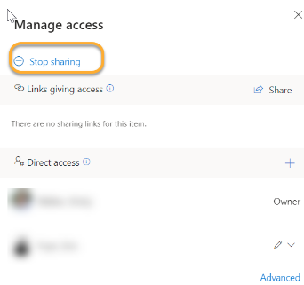 Stop Sharing