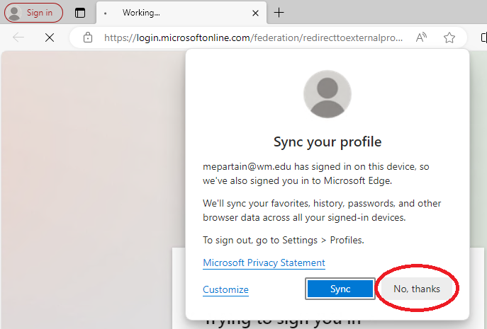 Sync Request