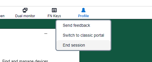 End the Session (Sign Out)