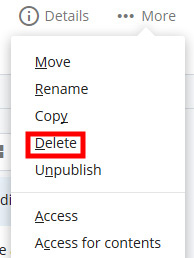 Deleting assets