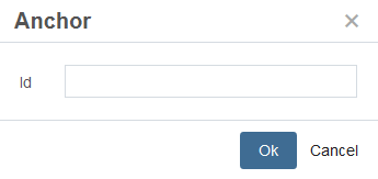 Insert/edit anchor dialog