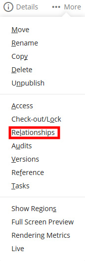 Relationships Screenshot