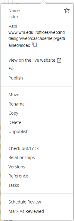 Context Menu