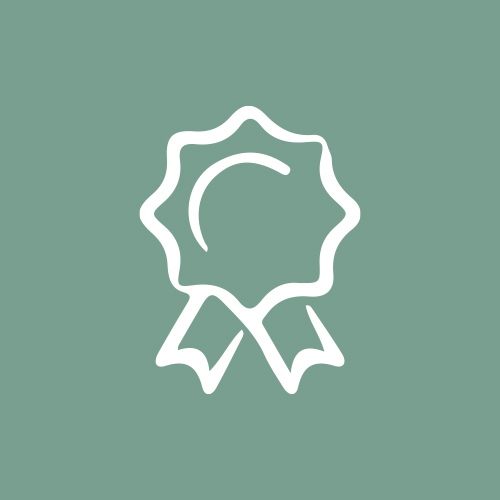 Icon of a certificate sticker