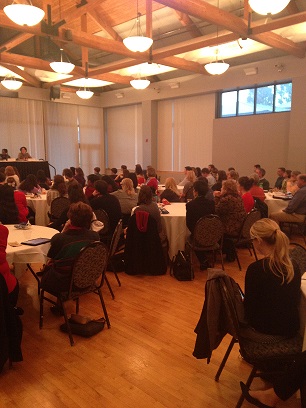 Students, staff and faculty listen to panel members